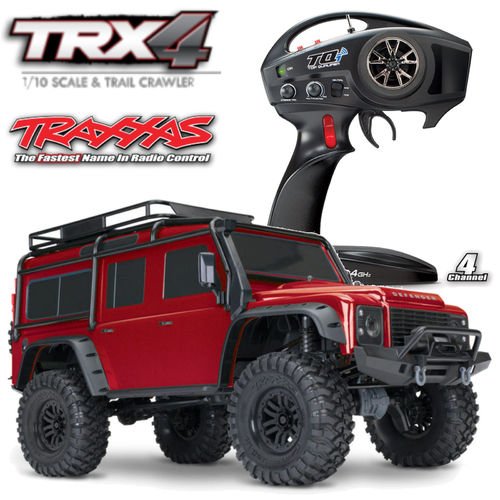 Traxxas TRX-4 Land Rover Defender Crawler rot 1-10 Crawler 2,4 GHz