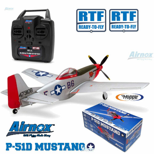 Airnox UMS P-51D Mustang RTF 4ch mit 3AXG Gyro AN10300 Ready-To-Fly