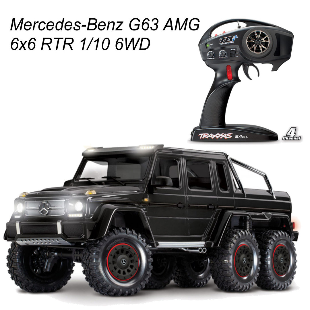 Traxxas Trx 6 Mercedes Benz G63 Amg 6x6 Rtr 1 10 6wd Scale Crawler Schwarz