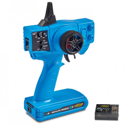 Carson 500500058 FS Reflex X1 2-Kanal Fernsteuerung 2.4Ghz blaue Version