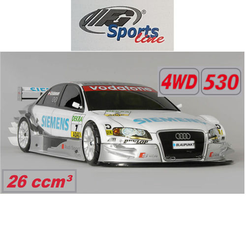 FG Modellsport 1:5 Sportsline 4WD 530 Chassis 26ccm³ Audi A4 DTM Siemens