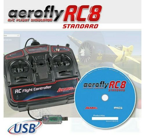 Ikarus 3031050 Set aeroflyRC8 STANDARD mit USB-FlightController inkl. Sender