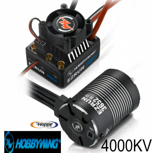 Hobbywing 38010204 Ezrunn MAX10 Combo mit 3652SL 4000kV Sensorless