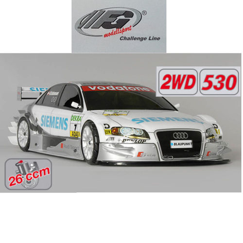 FG Modellsport 1:5 Challenge 2WD 530 Chassis 26ccm³ Audi A4 DTM Siemens